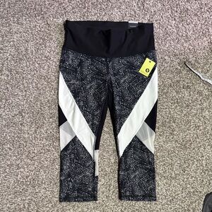 Xersion Black and White Patterned Kids Leggings